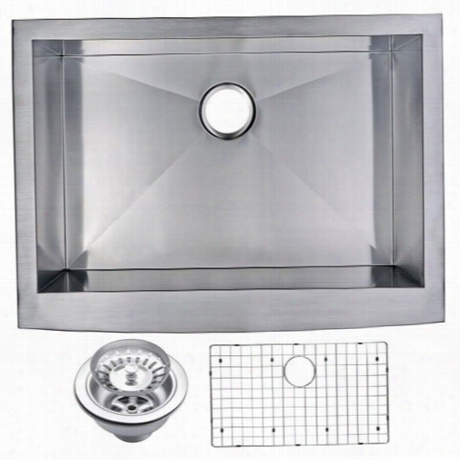 Water Creatino Sssg-as-3022a 30"&quuot; X 22""z Ero Radius Single Bowl Stainless St Eel Hane Made Apron Front Kitchen Sink With Drain, Strainer, And Bottom Grid