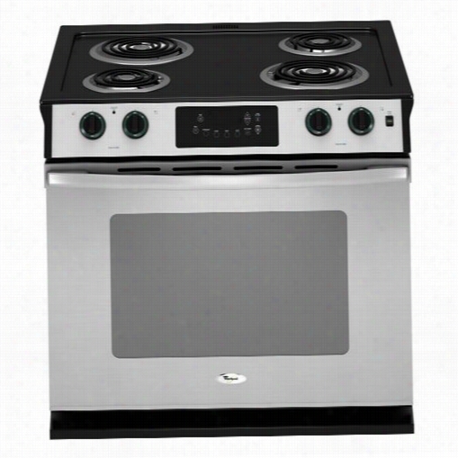 Whirlpool Wde150lvs 30"" Drop-in Electric Range In Stainless Steel With 4 Coi Elements