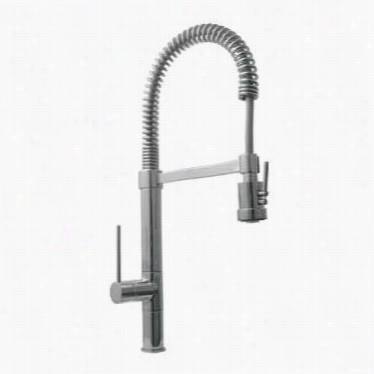 Whitehaus Whlx78557s Metrohaus 9-1/22&qu0t;" Single Hole Faucet With Flexible Spout, Pluck Down Spray And Lever Handle