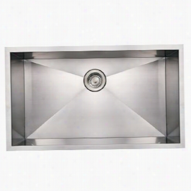 Whitehaus Whncm3219 Noah's 32"&qupt; Trading Singl Ebolw Undermount Sink In Brushed Stainless Steel