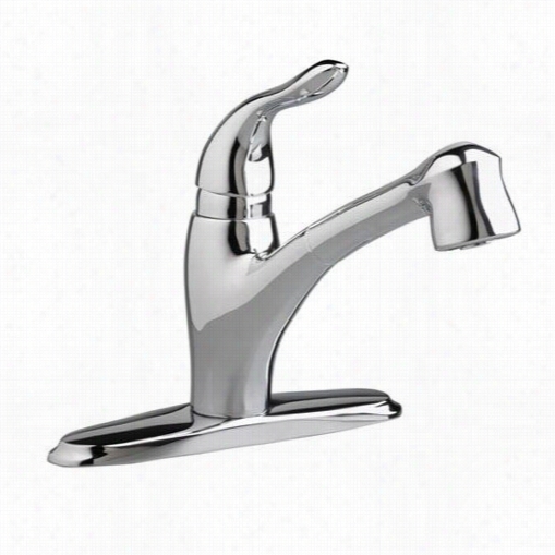 American Standard 4114.100 Lakeland Single Control Pullot Kitcehn Faucet With Everlcean