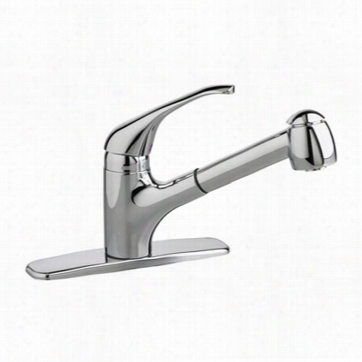 American Standard 42205.104.002 Reliant Pull Out Single Handle Kitchen Faucet In Polished Ch Roem