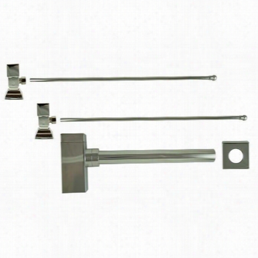 Barcla Yi5540s-pn Lavatory Supply Kit In Polished Nickel Through  Trap And Square Handdle Stopss