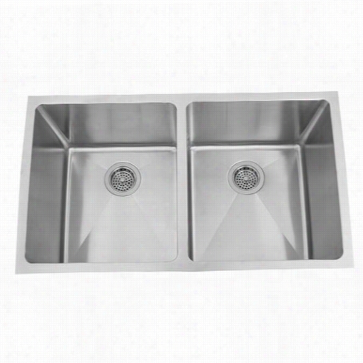 Barclya Kssdb2542-ss Geraldine 32"" Double Bolw Kitchen Sink In Stainless Steel