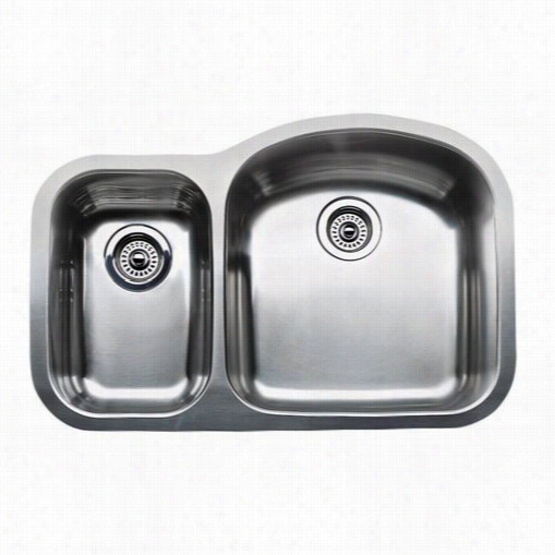 Blanco 440166 Blancowave Plus Reverse 1 And 1/2 Bowl Undermount Kitchen Sink