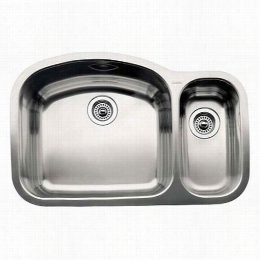 Blsnco 440244 Blancowave 1 And 1/2 Bowl One Piece Undermount Kitchen Sink