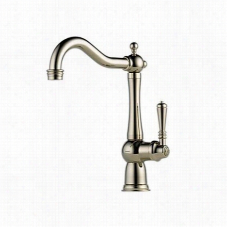 Brizo 61036lf-pn Tresa Singl E Handle Kitcyen Faucet In Poliished Nickel