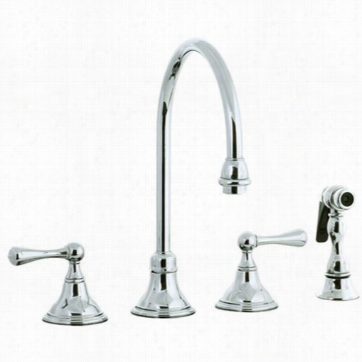 Cifial 278.245.721 Asbury Coupled Lever Handle Widespread Kitchen Faucet With Spray In Polished Nickel