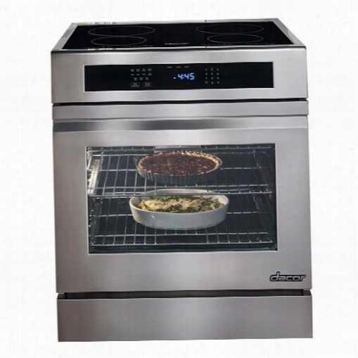 Dacor Rnr30nfs Renaissance 30"&qot; Frsestanding Induction Range In Stainless Steel With Black Ceramic Glass And Flush Handle