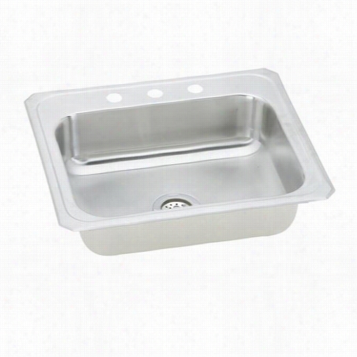 Elkay Cr 31220 Celebrit 31""t Op  Mount Single Bowl Stainless Steel Sink