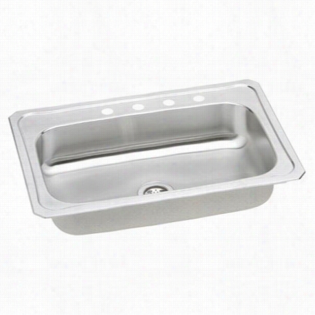 Elkay Crs33220 Celebrity 33"" Topmount Single Bowl Stainless Steel Sink