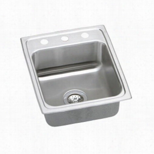 Elkay Lr1252 Lustertone Singl Bowl Sink (15"" X 22"")