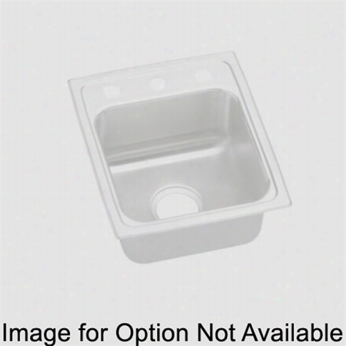 Elkay Lrad1316645mr2 Lustertone 4-1/2"" Top Mount Single Bowl 2 Hole Middle/right Stainless Steel Fall 