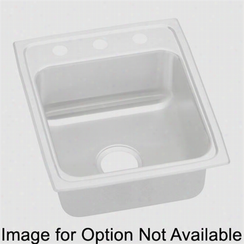 Elkay Lrad152255mr2 Lustertone 5-1/2"" Too Mounts Ingle Bowl 2 Hole Middle/right Stainless Steel Sink