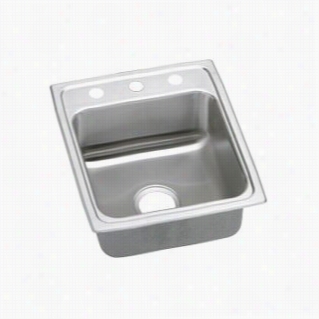 Elkay Lrad1720650 Lustertone 6-1/2q&uot;" Dop-in Single Bwl Stainlless Steel Sink