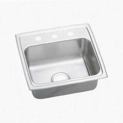 Elkay Lrad191845 Lustertone 19"" X 18"" Single Basin Ktche N Sink  With 4-1/2&quo;t" Bowl Middle
