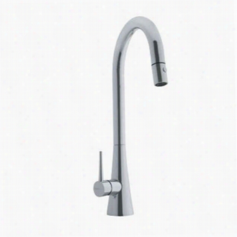 Franke Ff2580 2500 Seriescontemporary Goose Neck Pull Down Faucet In Satin Nickel