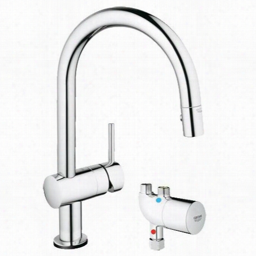 Grohe 3139 2 Minta Touch Pull-down Spay Head Kicthen Faucet Wit H Grohtherm Mciro