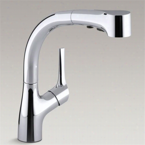 Kohler K-13963 Elate Pullout Kitchen Sik  Faucet With Escutcheon Plate