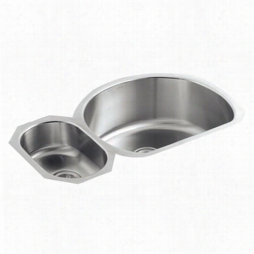 Kohler K-3099-l Undertone Undermount  High/low Double Bowl Kitchen Sink With Bowl Depths Of Left 5-1/2"" And Right 9-1/2"&uqot;