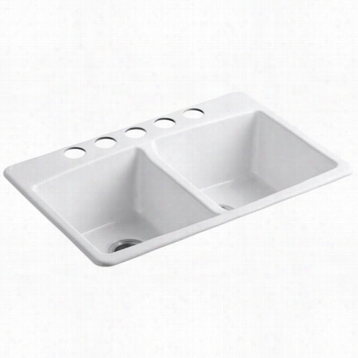 Kohler K-5846-5u Brookfield Under Mount Double Bowl Kichen Sink