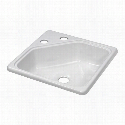 Lyons In Dustries Dks 29"" Style Sq 2 Hhole Single Basin Acrylic Kitchen Sink