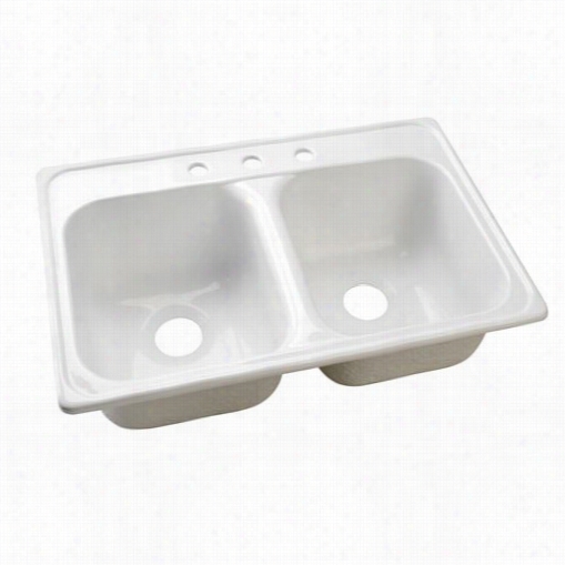 Lyons Industries Dks Style Lx Canadian 4 Hole Double Basib Acrylic Kitchen Sink