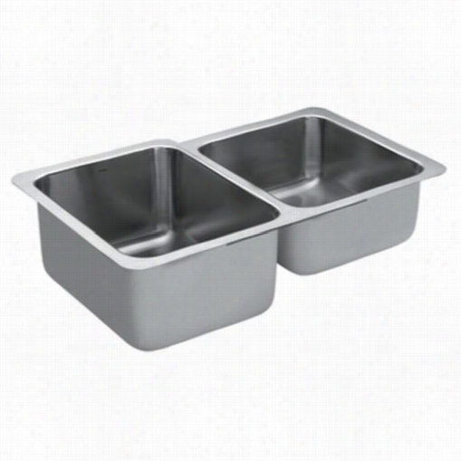 Moen G18231 1800 Series 33""l X 22""w X 10""d No Ohle Drop  In Double Basinki Tchen Sink