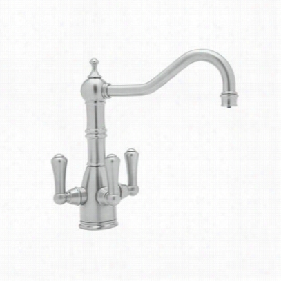 Rohl U.kit1475ls-apc Triflow 3 Lever Handle Kitchen Faucet With Included Filter In Polished Chrom