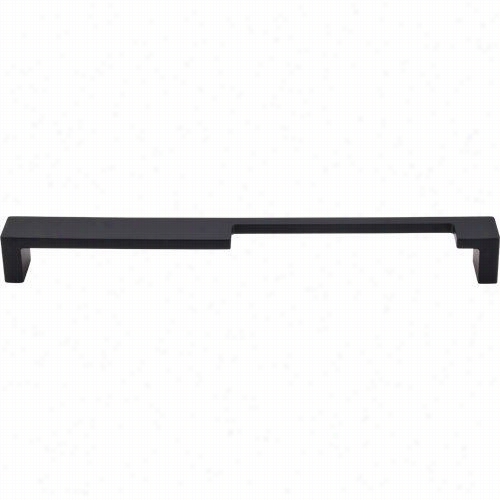 Top Knobs Tk261blk Modern Metro 9"" Cc Notched Handle Pull B In Flat Black