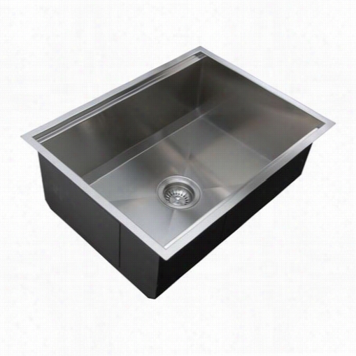 Ukinox Dsl620 24"" X 18"&qquot; Zero Radius  Single Basin Stainless Steel Undermount Kitchen Sink