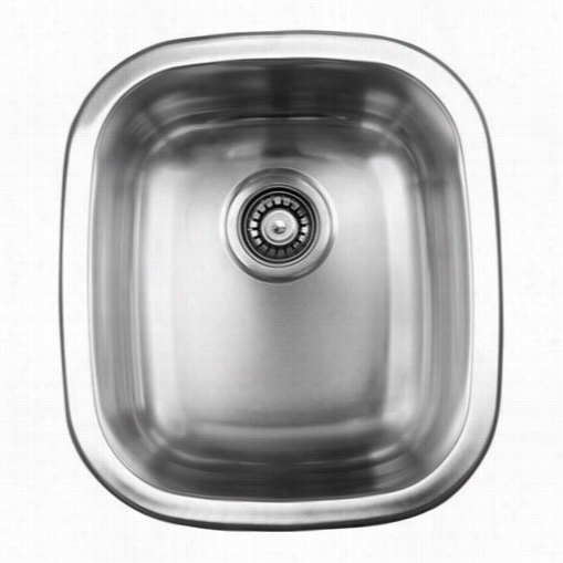 Ukinox Un345 15--1/2"" Single Basin Stainless Steel Dual Mount Kitchen Sink