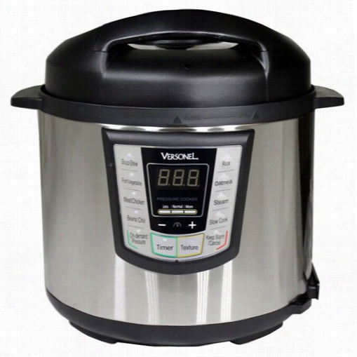 Versonel Vslpc60 6 Qaurt Programmable 6-in-1  Eelctri Cpressure Cooked In Black/stainlss Steel