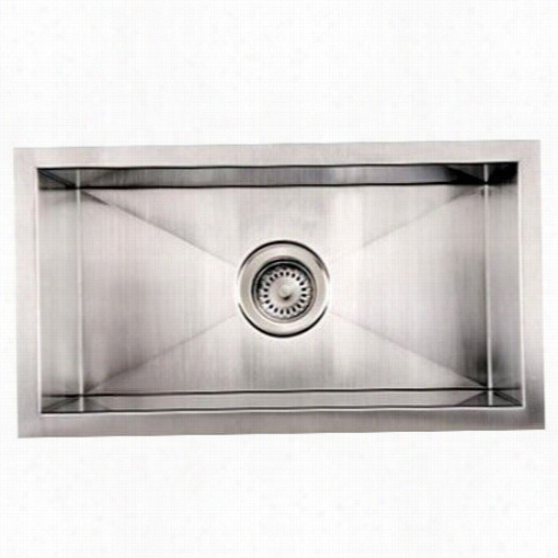 Whitehaus Winehuas Noah's Single Bowl Undermount Sink In Brushed Stainless Steel