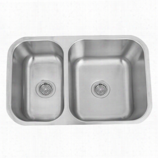 Barclay Kssdb2564-ss Galena  28"" Double Bowl Kitchen Sink In Stainless Steel