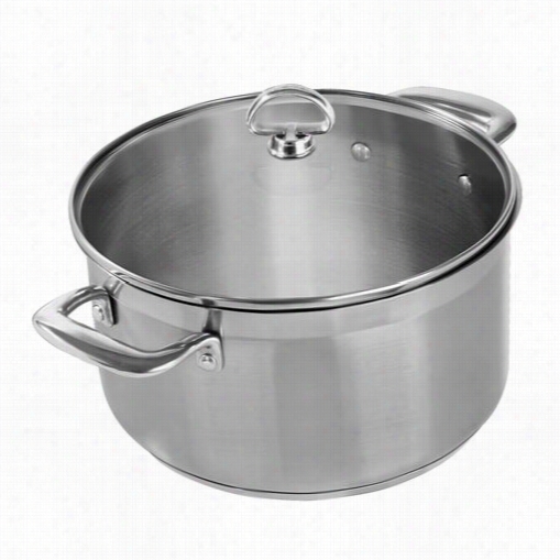 Chantal Slin32-240 Induction 21 Case-harden Brushed Stainless Steel 6qt. Casserole With Glass Lid