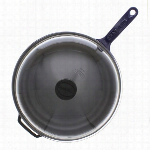 Chasseur Ci_3129_bl____ci_16 11"" Dia. Ast Iron Fry Pan With Lid In Blue