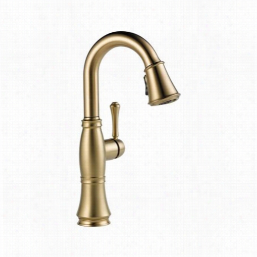 Delta 9997-cz-dst Cassidy Single Handle Bar/prep Faucet In Champagne Bronze