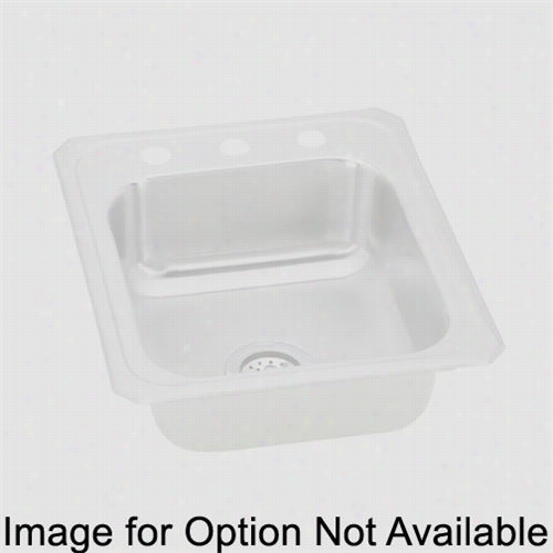 Elkay Cr17221mr2 Celebrity 1 7"" Top Mount Single Bowl 2 Hole Stainlezs Steel Sink