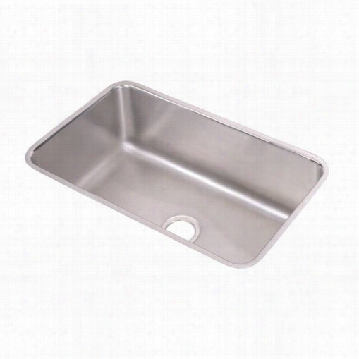 Elkay Eluh281610 Lustertone 10"" Deep Single Bowl Undermount Sink With Reveal