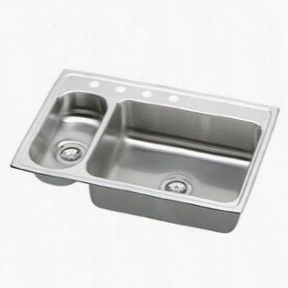 Elkay Lmr33220 Lustertone Double Bowl Tsainless Steel Sink