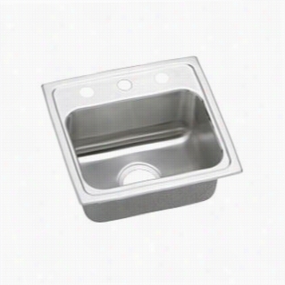 Elkay Lrad1716650 Lustrtone 6-1/2&quoot;" Drop-in Single Bowl Stainles Steeel Sink