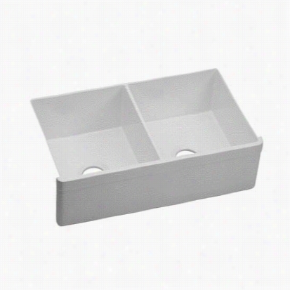 Elkay Swuf32189wh Explore Double Basins Undermount Sink In Gloss White