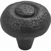 Hickory Ardware 3003-bi Refined Rustic 1 1/2"" Knob In Black Iron