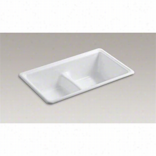 Kohler K-5838 Deerfield 33"" X 22&auot;" X 9-5/8"&quit; Top Mount/under Mount Smart Divide Double Equal Bowl Kitchen Sjnk