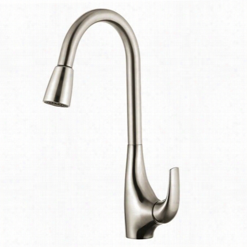 Kraus Kpf-1621ss Sole Lever Pull Don Kitchen Faucet In  Stai Nless Steel With Dual Function