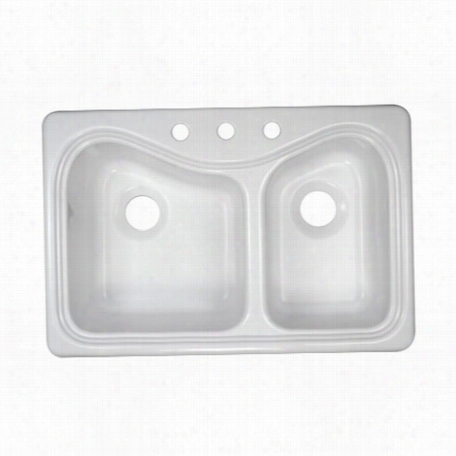 Lyons Industries  Dks Connoiseur Top Mount Acrylic 60/40 Doubel Bowl Kitchen Sink