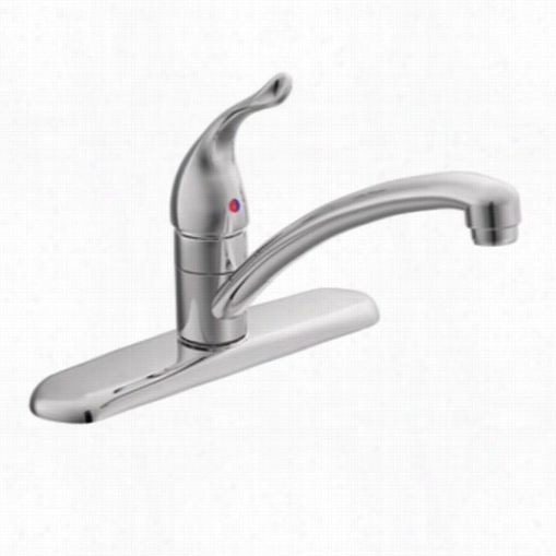 Moen 7425ep Ch Ateau 1.5 Gpm Single Handle Lw Arc K1tchen Faucet In Chrome