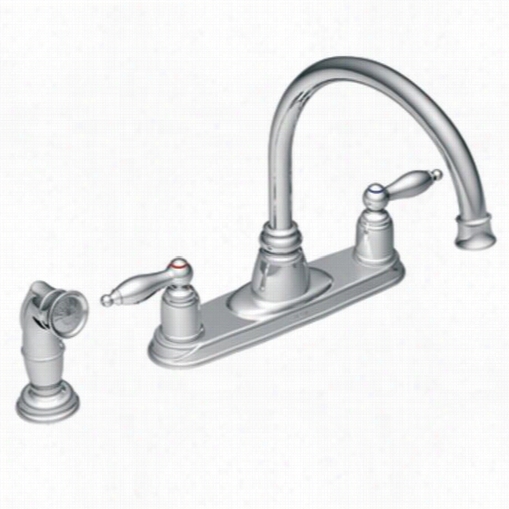 Moen 7905 Castleby 2 Handle Kitchen Faucet With Side Spray