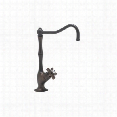 Rohl 1435xmib-2 Country Kitchen Lead Free Compiant Fjlter Faucet In Inca Brass With Colunm Spout And Mini Cross Handle